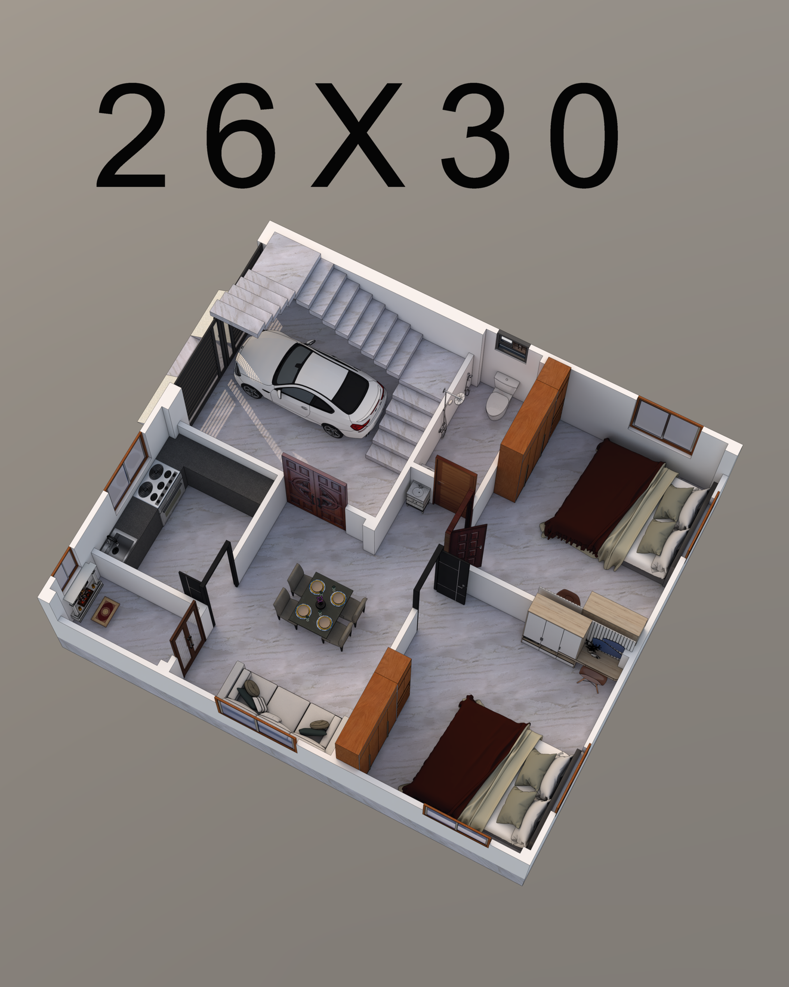 26X30 Sqft house plan