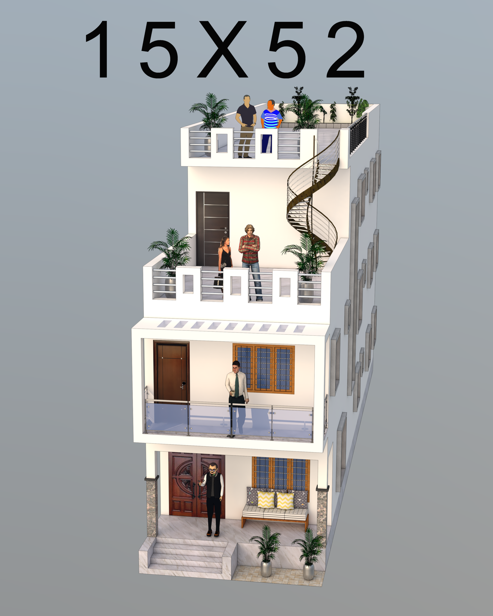 15X52 Sqft House Design