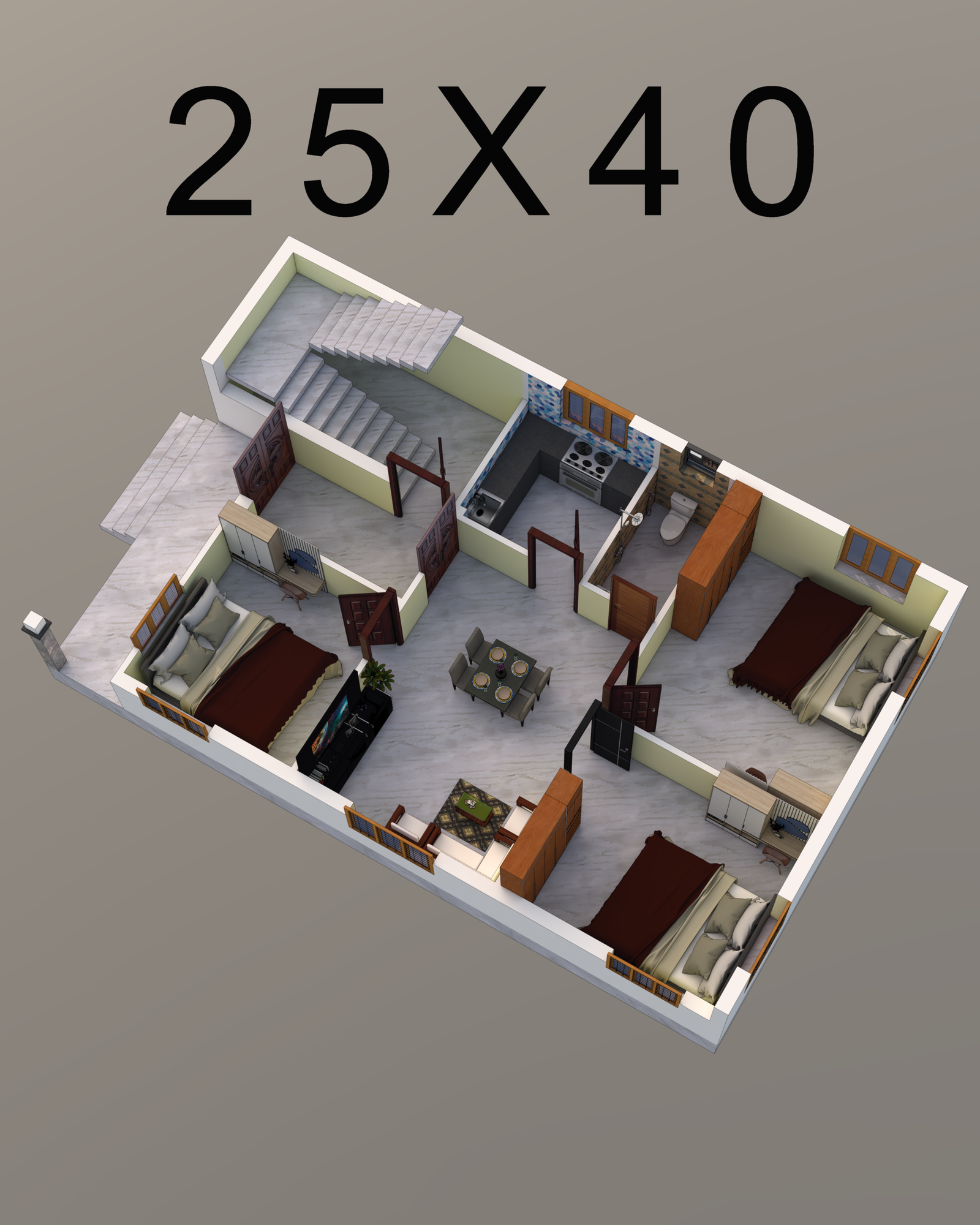25X40 Sqft House plan