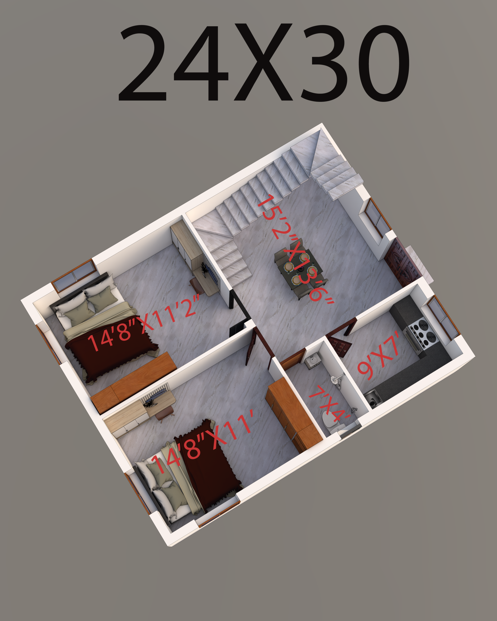 24X30 SQFT HOUSE DESIGN