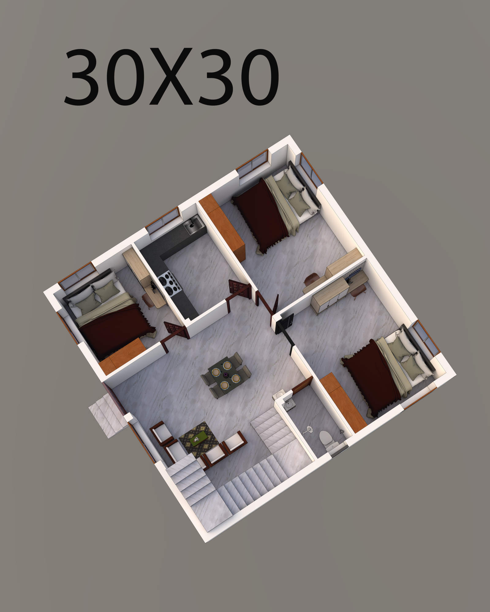 30X30 Sqft House Desgin 2