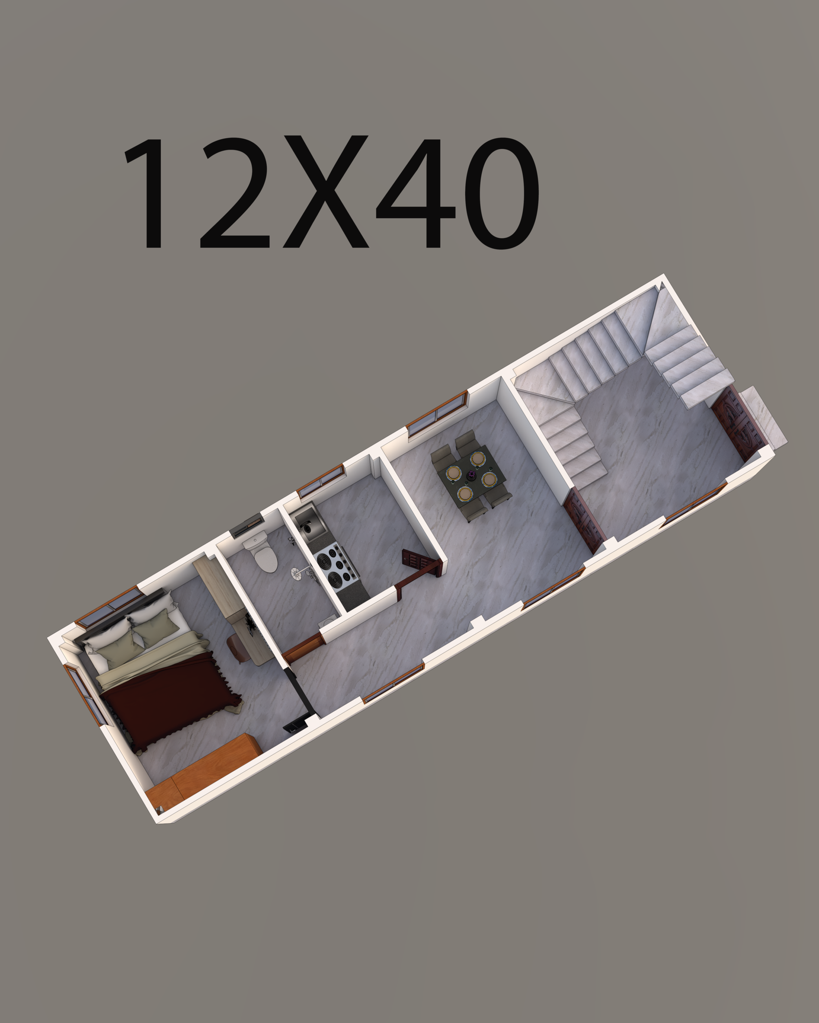 12X40 SQFT HOUSE DESIGN