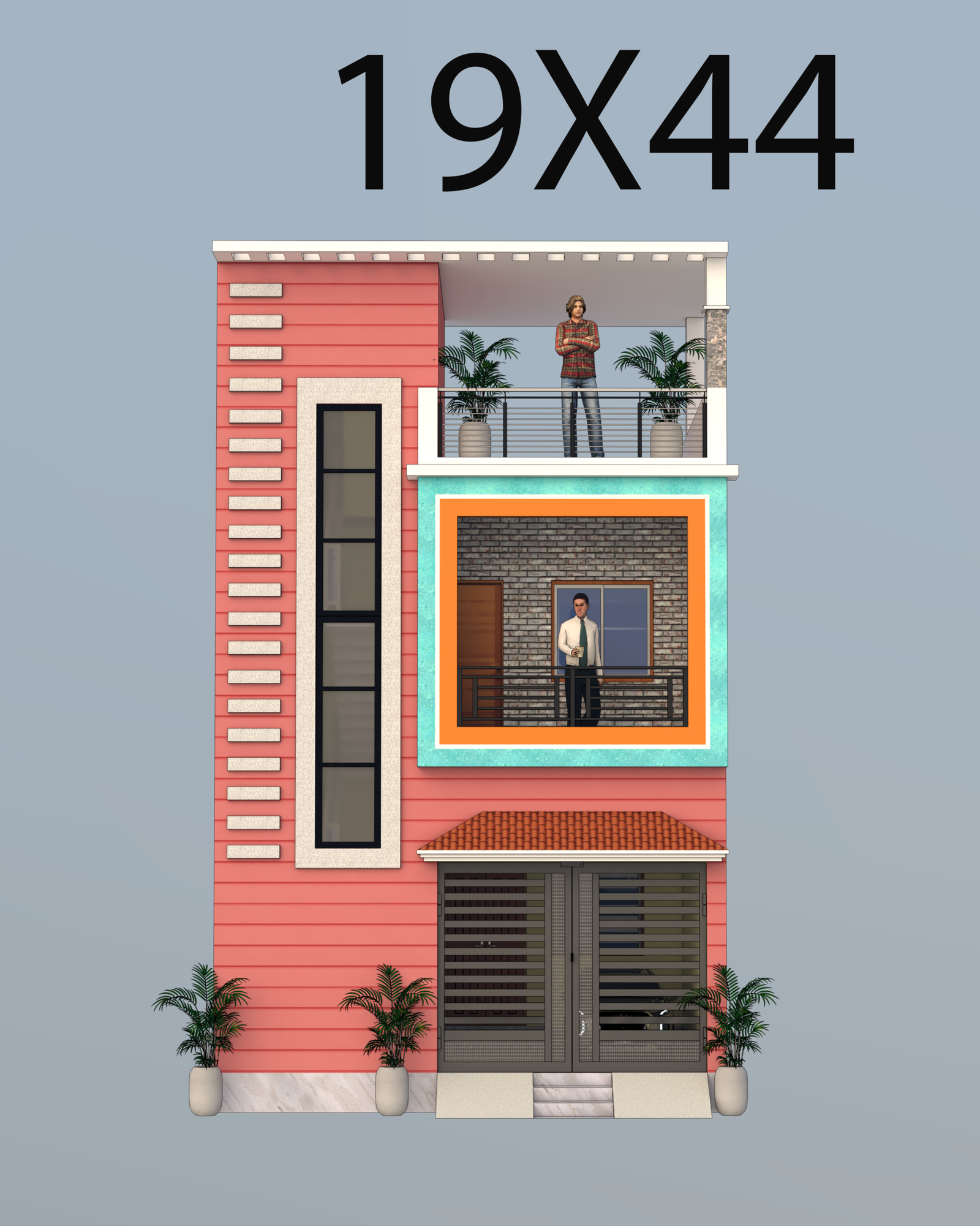 19X44 FRONT ELEVATION