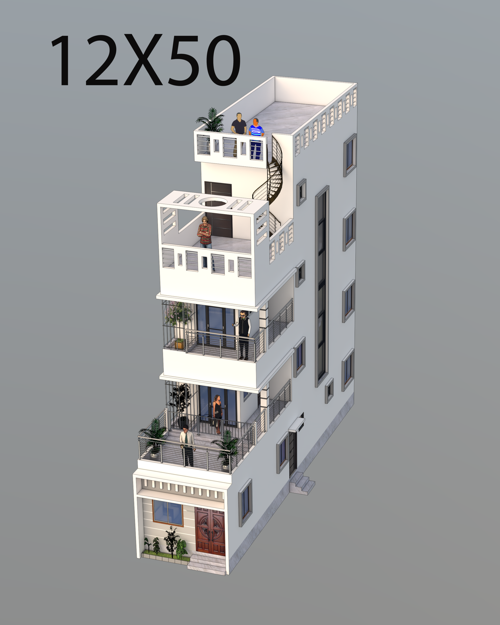 12X50 FRONT ELEVATION