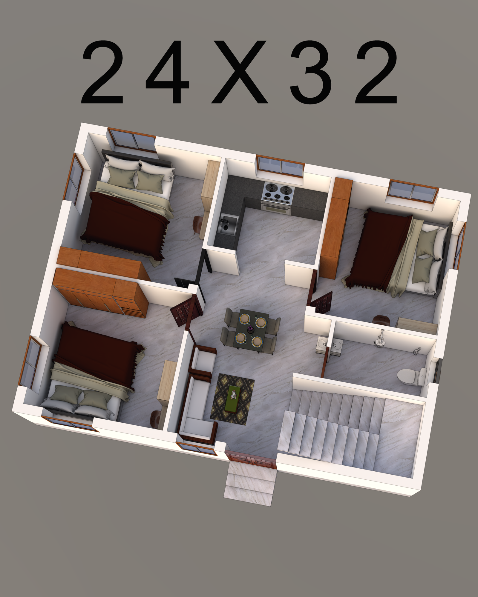 24X32 SQFT HOUSE DESIGN
