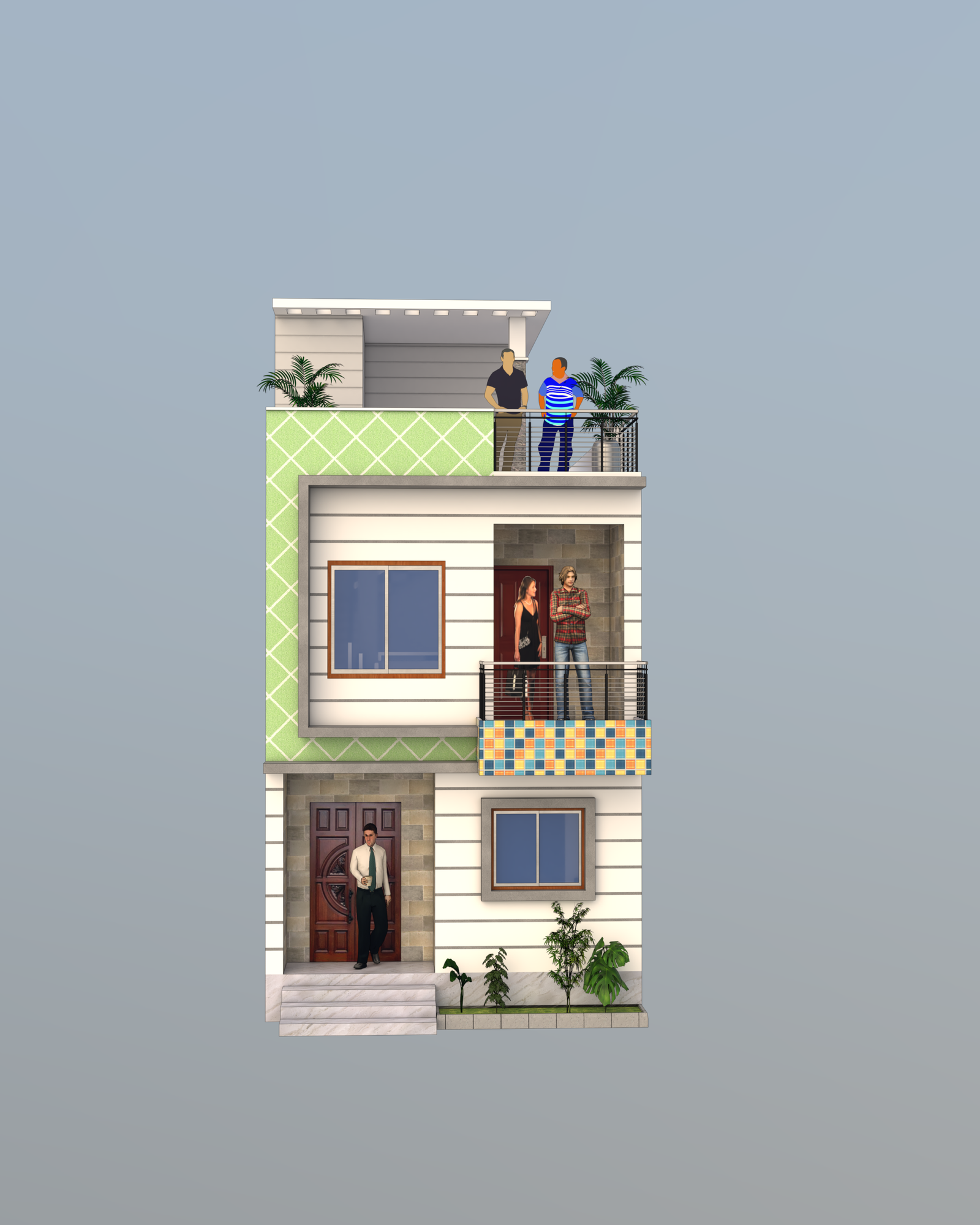 20X30 SQFT FRONT ELEVATION